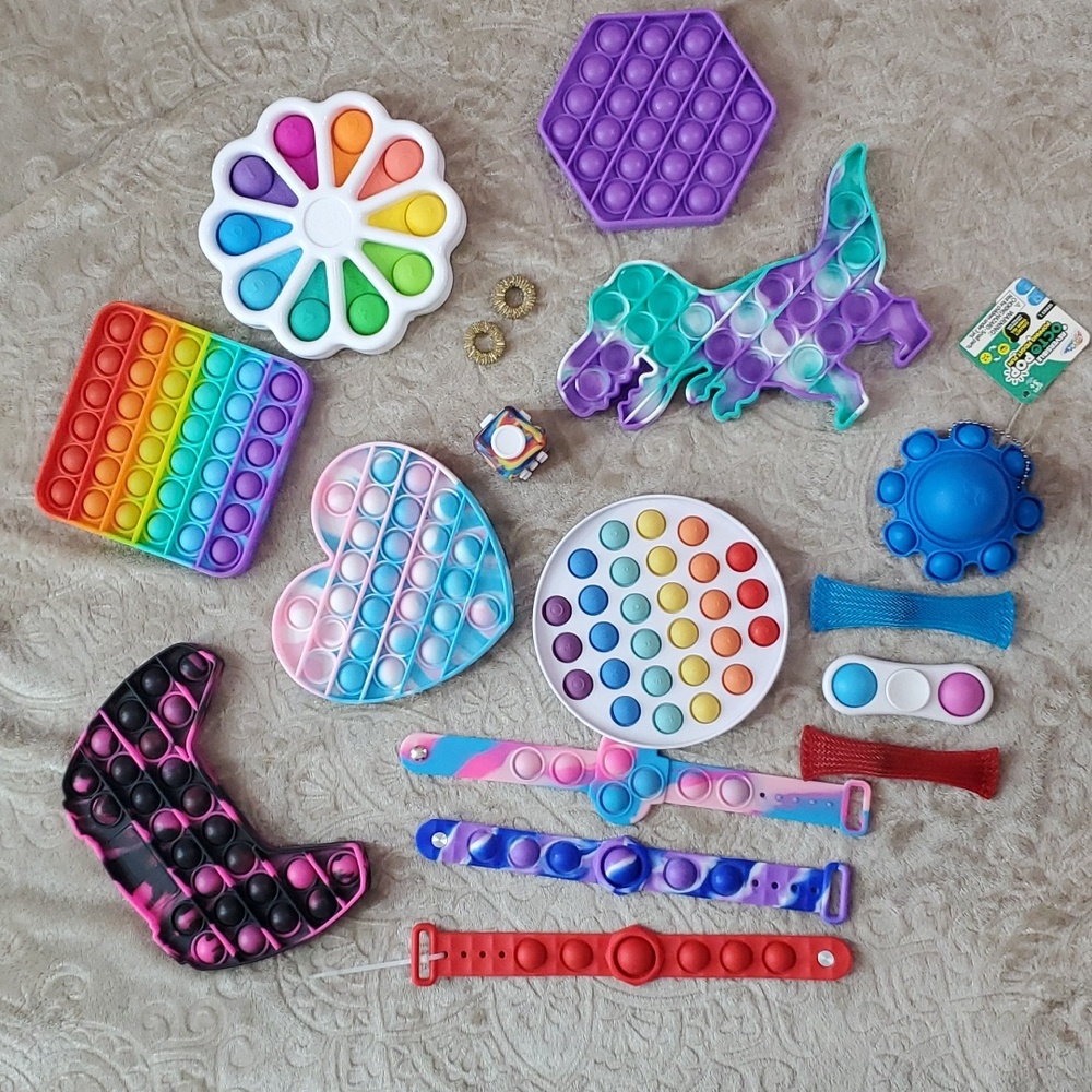 Mix of Fidget and Pop It Toys